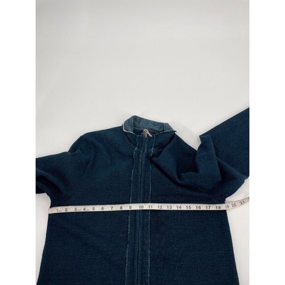 Vintage Pallas Palace Mens Medium Full Zip Jacket Indigo Blue Japanese Fashion - Picture 7 of 8